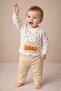 Dino Embossed Printed Baby Boy Set with Pocket Detail - 2