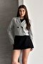 Women Blazer Jacket Crop Double-Breasted Lapel Double Button Regular Short Coat