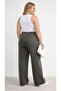 New Season-High Waist Elastic Smoked Wide Leg Pants - Flexible and Comfortable Cut Jeans - 4
