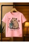 Girls' Fashion Short Sleeve T-Shirt |   Comfortable and Breathable, with Vibrant Cartoon Print