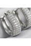 316L Steel Silver Color Zircon Stone Drop Hoop Earrings Set 6 Pcs Earrings - 6