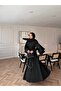 Double Fabric Cape Dress - 6