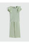 Two Mt Shop Quality Lcw Kids Green Waffle Plain Standard & Regular Girls' Set - 2