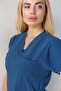 Petrol Blue Stretch Fabric Nurse Doctor Uniform Unisex Surgical Scrubs Set - 7