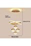 Modern Gold LED Chandelier – 3-Color Dimmable Pendant Ceiling Light - 2