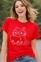 Cat with Laptop Printed Cotton Relaxed Fit Round Neck Unisex T-Shirt
