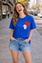 Heart Bouquet Printed Cotton Relaxed Fit Round Neck Unisex T-Shirt