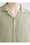 Esvab • Modern & Distinctive Comfortable Fit Cuban Roba Collar Short Sleeve Muslin Men's Shirt - 3