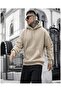 100% Organic Cotton 3 Thread Yarn Hooded Sports Men's Sweatshirt - 3
