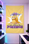 غطاء جداري من Psyduck مصنوع من قماش عالي الجودة لتزيين الغرفة وسجاد الحائط للألعاب