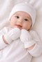 6 Pairs of Newborn Baby Gloves – Soft White Cotton Set