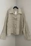 Women's Italian Beige Lace Detailed 2-Piece Shirt and Skirt Linen Set - 3