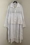 Women's Italian White Lace Detailed 2-Piece Shirt and Skirt Linen Set - 2