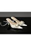 Pearl Bow Lace Ankle Strap Evening Dress Shoes New -Feli̇syabuti̇k - 3