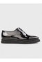 Men's summer casual shoes - 146 4201-y - black patent leather - 2