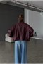 Women's Oversize Leather Jacket – Oversize Zippered Casual Women's Jacket with Belt Detail - 4