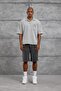 Men's T-Shirt Polo Collar Pocket Washable Gray Oversize Cotton - 3