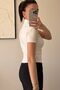 Merso Women's Short Sleeve Zippered White Fit Sports Blouse - 6