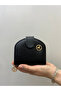 Half Moon Black Soft Leather Women's Wallet with Gold Detail - 2