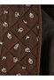 Meral Collection Brown Crew Neck Floral Quilted Girls' Jacket - 2