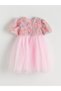 Pink Floral Girl's Tutu Dress - 4