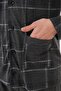 3141 Smoked Large Size Buttoned Men's Pajama Set - 5