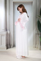New Season Powder Pink Shawl Collar Ruffled Summer Full Length Short Sleeve Special Design Maternity Robe Nightgown Set - 4