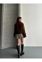 Women's Double-Breasted Buttoned Comfortable Fit Seasonal Bomber Textured Jacket - 7