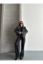 Women's Double-Breasted Buttoned Comfortable Fit Seasonal Bomber Textured Jacket - 5
