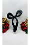 Women's Matte Black Bow Model Latch Buckle - 3