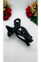 Women's Matte Black Bow Model Latch Buckle - 2
