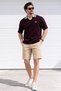 Polo Neck Knitwear Men's Cotton T-Shirt - 4