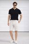 Polo Neck Knitwear Men's Cotton T-Shirt - 3