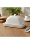 Elegant Rectangular White Ceramic Butter Dish - 2