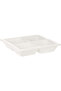 White Ceramic 4-Compartment Square Dish