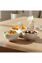 Elegant White Ceramic Sectioned Serving Tray & Platter - 2