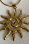 Gold Color Sun Pendant (45 cm) - 2