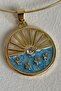 Gold Color Zircon Stone Sun Pendant (45 cm) - 2