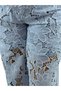 Plus Size Tencel Lace High Waist Belted Wide Leg Women's Trousers - 2