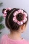 Shiny Fluffy Daisy Rubber Buckle Metallic Color Bun Buckle (1 Piece) - 2