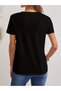 Mix Printed Women's V-Neck Relaxed Fit Full-Fit T-Shirt - 2