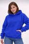 Women's Plush Rubber Kangaroo Pocket Hooded Comfortable Fit Standard Sweatshirt - 3