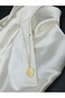Tuğra Motif Patterned Steel Chain Necklace - 3