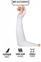 White Fingerless Women's Sleeveless Lycra Combed Cotton Hijab Prayer Dress - 3