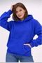 Women's Plush Rubber Kangaroo Pocket Hooded Comfortable Fit Standard Sweatshirt - 2