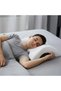 Buffer ®   100% Visco Curved Orthopedic Pillow with Washable Fabric Cover for Lower Back, Neck, and Leg Pain - 3