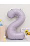 Lila Retro 40 Inch Number Foil Balloon – Large Metallic Age Balloon (0-3 Options) - 2
