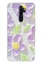 Oppo A5/A9 2020 Compatible Purple Daisies Watercolor Printed Silicone Case