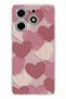 Tecno Spark 10 Pro Compatible Pastel Dried Rose and Pink Heart Printed Silicone Case