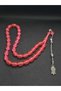 Airplane Glass Rosary with Pink Color Steel Tulip Figure and Tassels, 33 Beads, Religion Islam Airplane Glass Rosary - 7